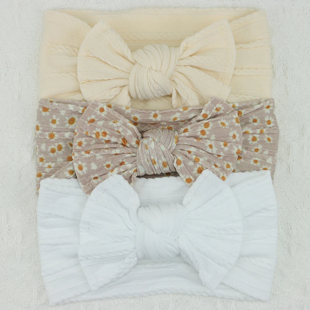 3Pcs/Set Baby Girl Headbands Lot Bows Baby Headband Newborn Gift Elastic Hair Bands Children Turban Kids Infant Hair Accessories
